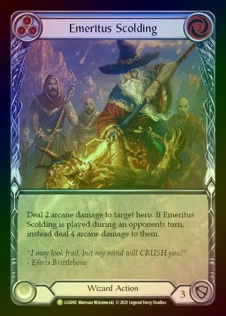 【RF】[Wizard] Emeritus Scolding (blue) [LGS092] (Promo) Rainbow Foil