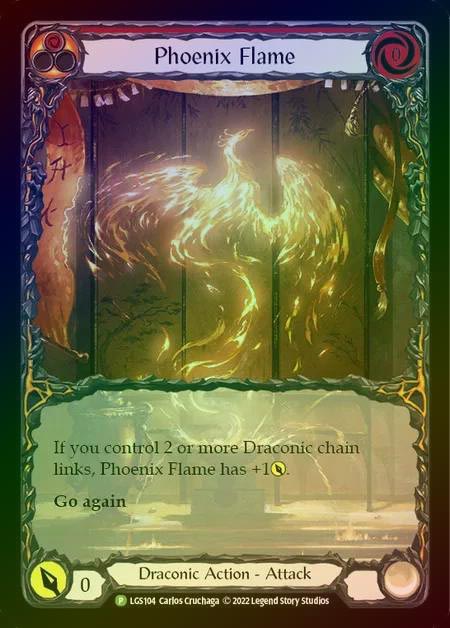 【RF】[Draconic] Phoenix Flame [LGS104] (Promo) Rainbow Foil