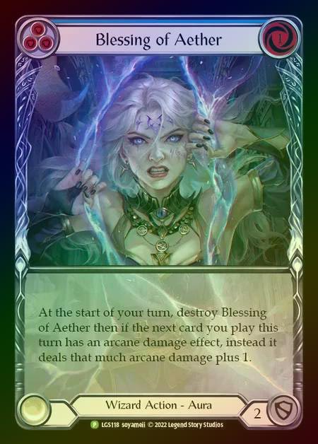 【RF】[Wizard] Blessing of Aether (blue) [LGS118] (Promo) Rainbow Foil