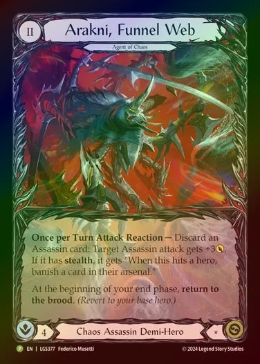 【RF】[Chaos Assassin] Arakni, Funnel Web (Extended Art) [LGS377-P]