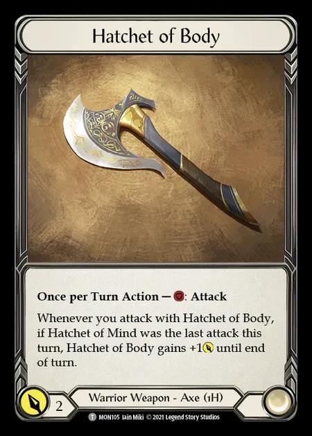 [Warrior] Hatchet of Body [1st-MON_105-T]
