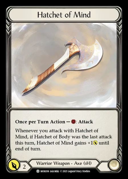 [Warrior] Hatchet of Mind [1st-MON_106-T]