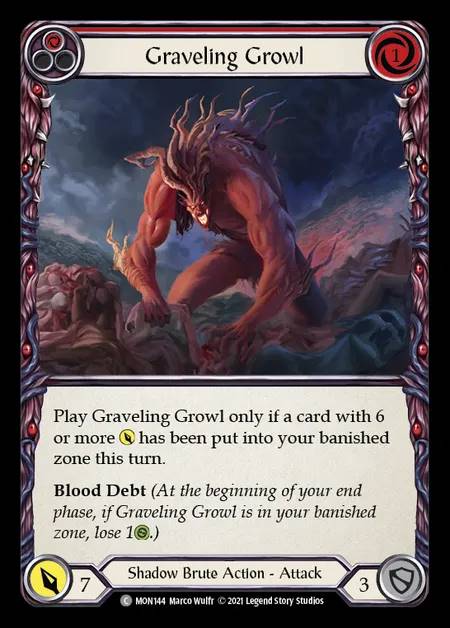 [Shadow Brute] Graveling Growl (red) [1st-MON_144-C]