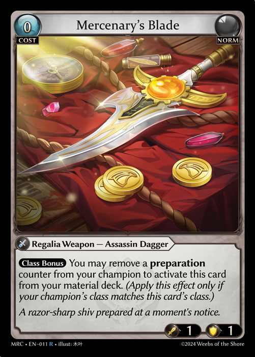 [Norm] Mercenary's Blade [MRC011-R]