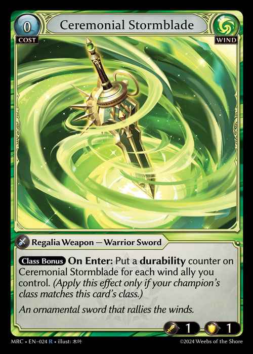 [Wind] Ceremonial Stormblade [MRC024-R]