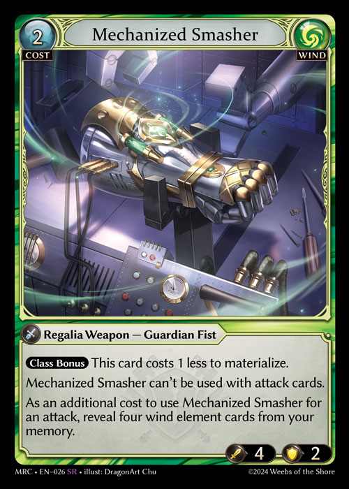 [Wind] Mechanized Smasher [MRC026-SR]