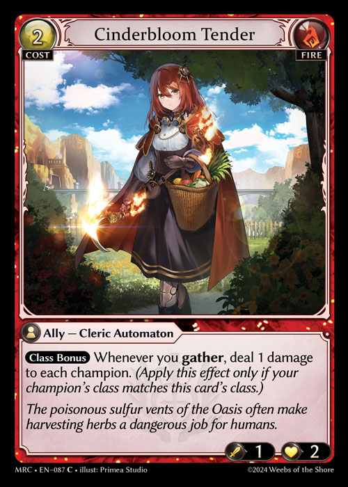 [Fire] Cinderbloom Tender [MRC087-C]