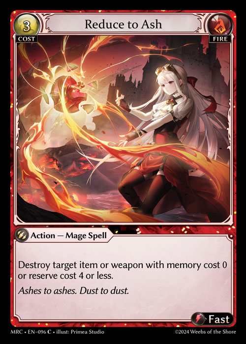 [Fire] Reduce to Ash [MRC096-C]