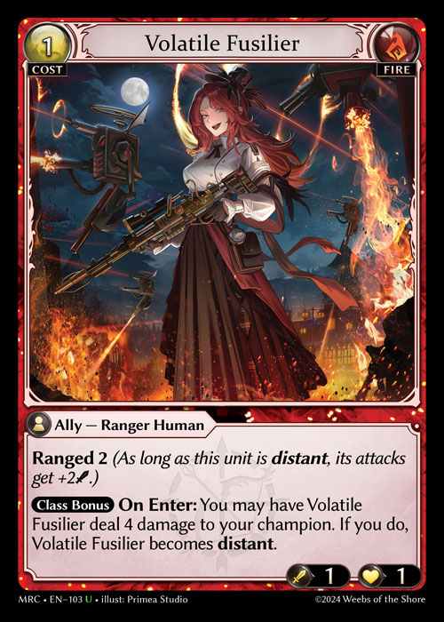 [Fire] Volatile Fusilier [MRC103-U]