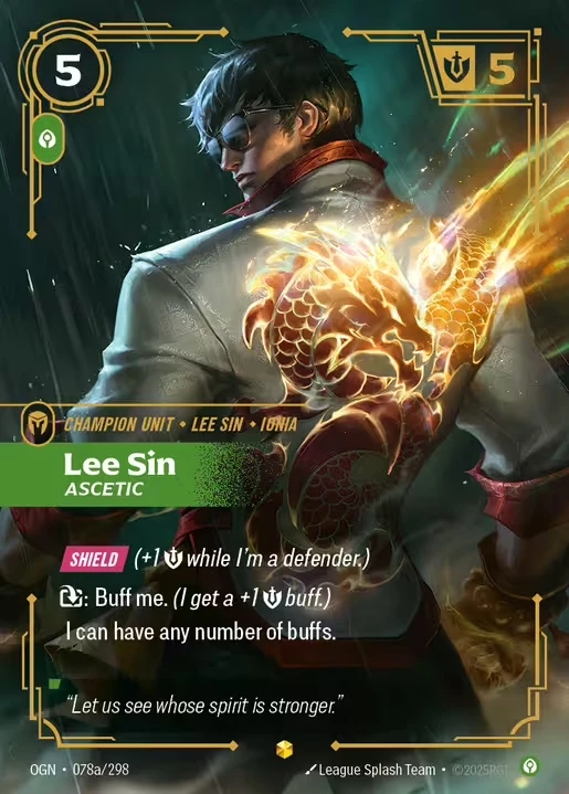 【Showcase】[Calm] Lee Sin, Ascetic [OGN-078a-Showcase]
