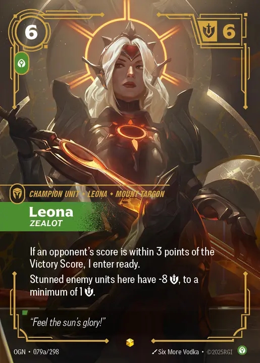 【Showcase】[Calm] Leona, Zealot [OGN-079a-Showcase]