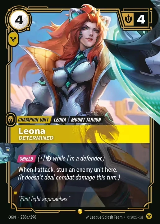 【Showcase】[Order] Leona, Determined [OGN-238a-Showcase]
