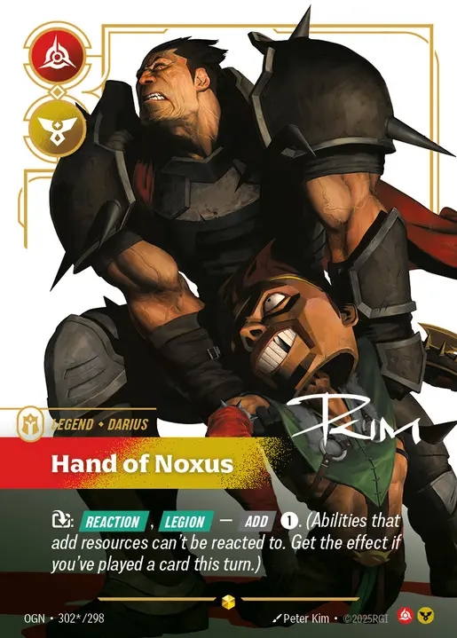 【クーポン使用不可】【SIGNED】[Fury Order] Darius, Hand of Noxus [OGN-302*-Showcase]