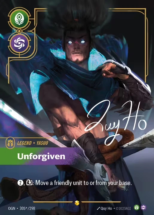 【クーポン使用不可】【SIGNED】[Calm Chaos] Yasuo, Unforgiven [OGN-305*-Showcase]