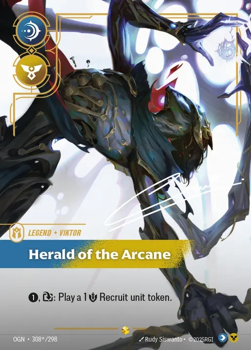【クーポン使用不可】【SIGNED】[Mind Order] Viktor, Herald of the Arcane [OGN-308*-Showcase]