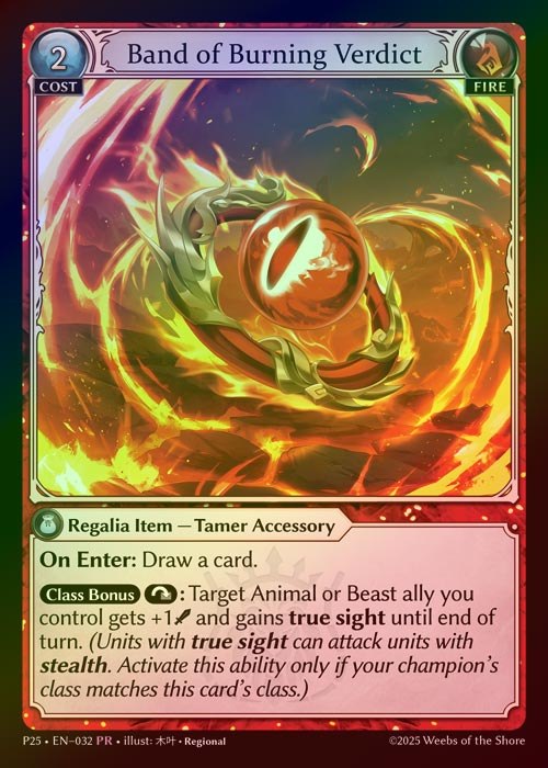 【FOIL】[Fire] Band of Burning Verdict [P25-032-PR]