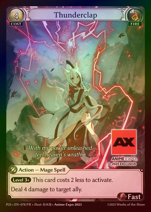 【FOIL】[Fire] Thunderclap [P25-078-PR]