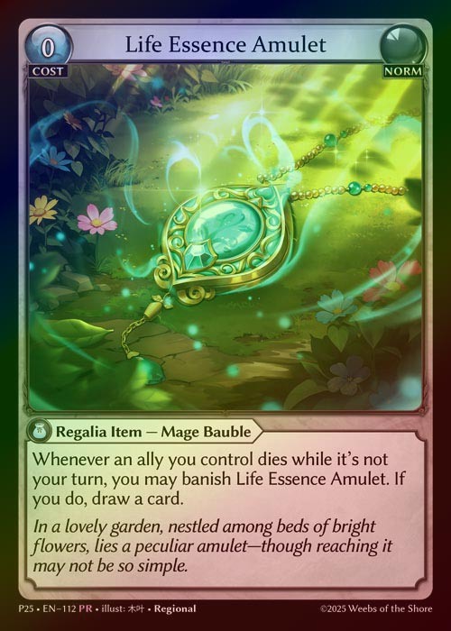【FOIL】[Norm] Life Essence Amulet [P25-112-PR]