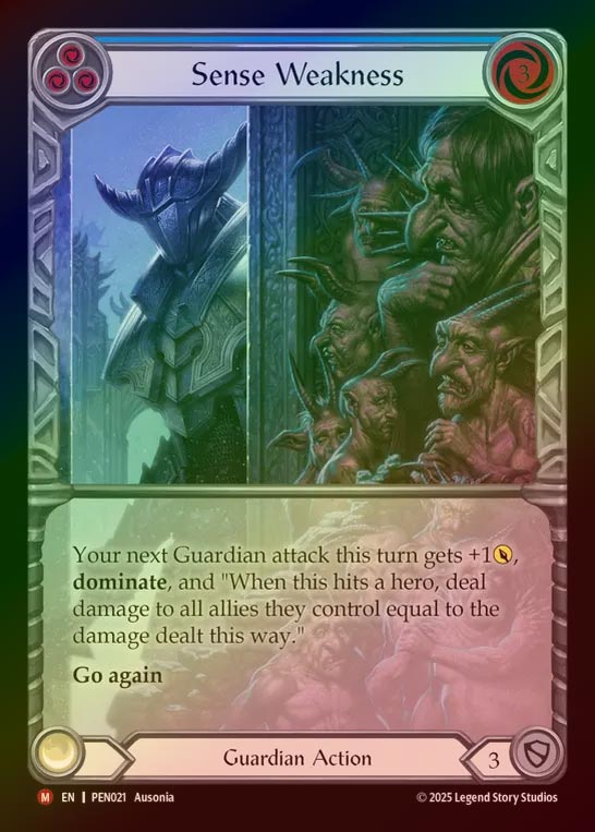 【RF】【EN】[Guardian] 急所看破/Sense Weakness (Extended Art) [PEN021-M]