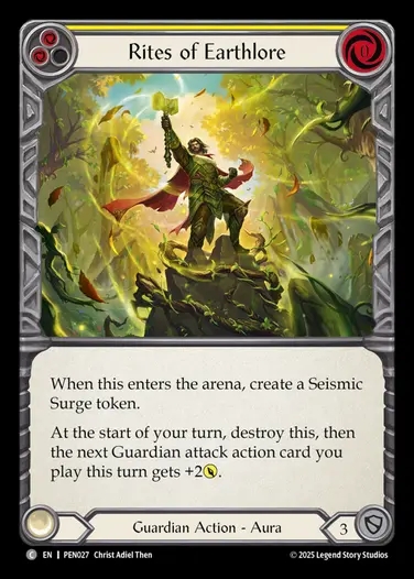 【EN】[Guardian] 地力の儀式/Rites of Earthlore (yellow)  [PEN027-C]