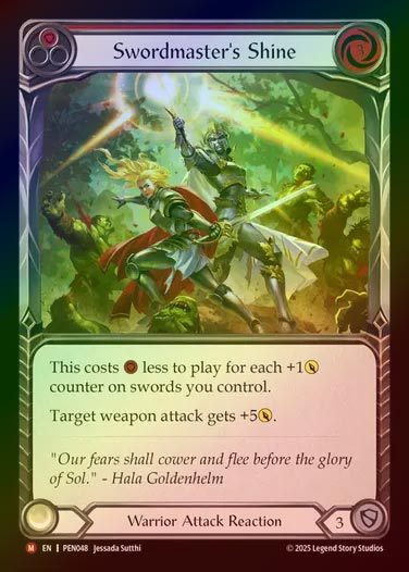 【RF】【EN】[Warrior] ソードマスターの威光/Swordmaster's Shine [PEN048-M]