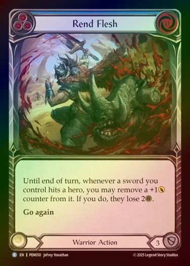 【RF】【EN】[Warrior] 肉裂き/Rend Flesh (blue)  [PEN050-R]