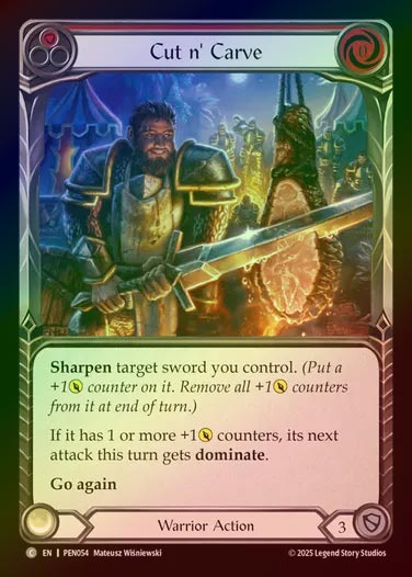 【RF】【EN】[Warrior] 削ぎ落とし/Cut n' Carve (red)  [PEN054-C]