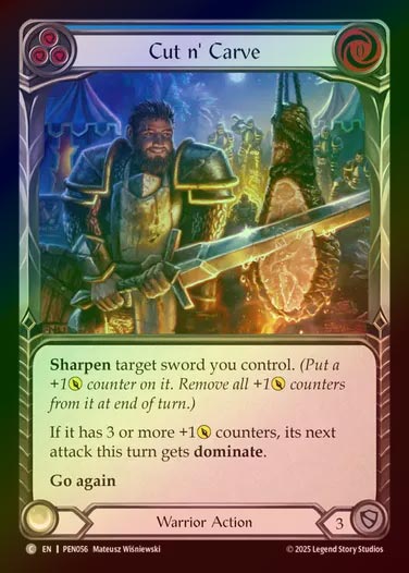 【RF】【EN】[Warrior] 削ぎ落とし/Cut n' Carve (blue)  [PEN056-C]