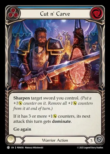 【EN】[Warrior] 削ぎ落とし/Cut n' Carve (blue)  [PEN056-C]