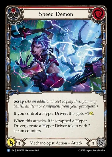 【EN】[Mechanologist] スピード・デーモン/Speed Demon (red)  [PEN065-R]