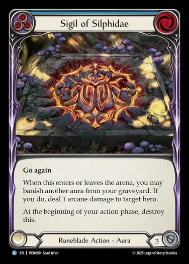 【EN】[Runeblade] 腐肉食虫の印/Sigil of Silphidae (blue)  [PEN099-R]