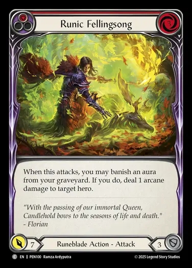 【EN】[Runeblade] ルーニック葬送歌/Runic Fellingsong (red)  [PEN100-C]