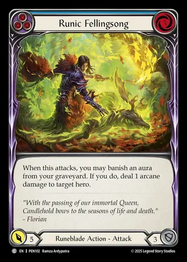 【EN】[Runeblade] ルーニック葬送歌/Runic Fellingsong (blue)  [PEN102-C]