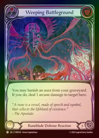 【RF】【EN】[Runeblade] 慟哭する戦場/Weeping Battleground (red)  [PEN103-C]