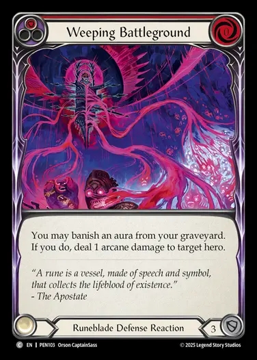 【EN】[Runeblade] 慟哭する戦場/Weeping Battleground (red)  [PEN103-C]