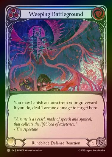 【RF】【EN】[Runeblade] 慟哭する戦場/Weeping Battleground (blue)  [PEN105-C]