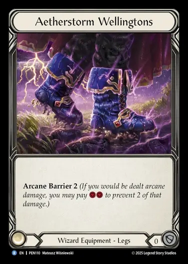 【EN】[Wizard] エーテル嵐のレインブーツ/Aetherstorm Wellingtons [PEN110-R]