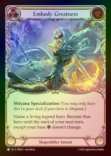 【RF】【EN】[Shapeshifter] 威容顕現/Embody Greatness (yellow)  [PEN121-R]