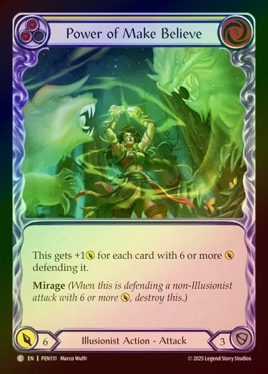 【RF】【EN】[Illusionist] 幻想の力/Power of Make Believe (yellow)  [PEN131-C]