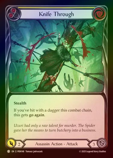 【RF】【EN】[Assassin] 短刀貫徹/Knife Through (yellow)  [PEN148-C]