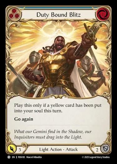 【EN】[Light] 忠義の突撃/Duty Bound Blitz (blue)  [PEN185-C]