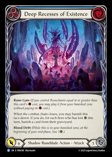 【EN】[Shadow Runeblade] 実存の深淵/Deep Recesses of Existence (blue)  [PEN190-R]