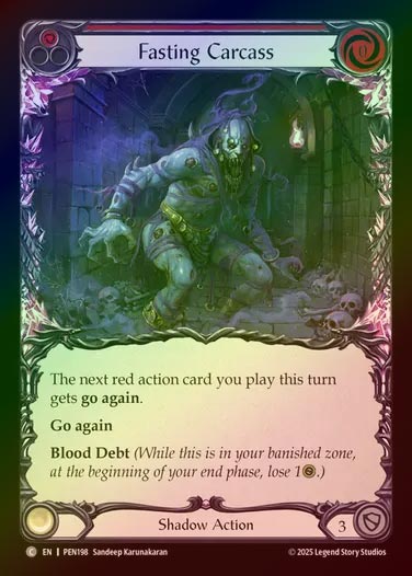 【RF】【EN】[Shadow] 飢えた屍/Fasting Carcass (red)  [PEN198-C]