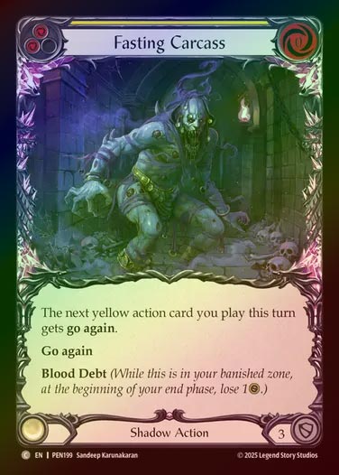 【RF】【EN】[Shadow] 飢えた屍/Fasting Carcass (yellow)  [PEN199-C]