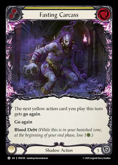 【EN】[Shadow] 飢えた屍/Fasting Carcass (yellow)  [PEN199-C]