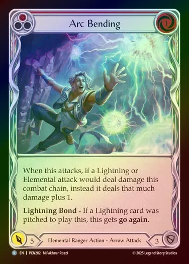 【RF】【EN】[Elemental Ranger] 孤光の技/Arc Bending (red)  [PEN202-R]