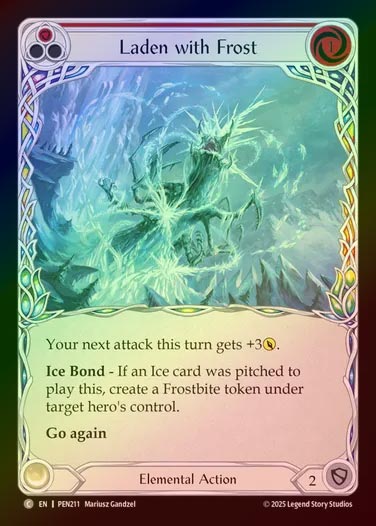 【RF】【EN】[Elemental] 停留する氷/Laden with Frost (red)  [PEN211-C]