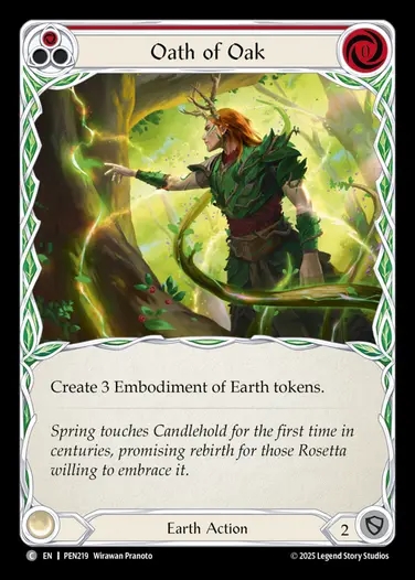 【EN】[Earth] 巨樹の誓い/Oath of Oak (red)  [PEN219-C]