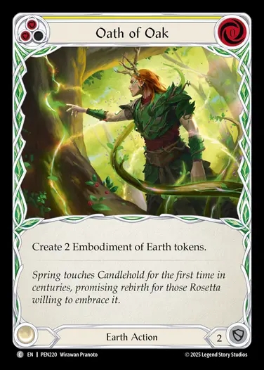 【EN】[Earth] 巨樹の誓い/Oath of Oak (yellow)  [PEN220-C]