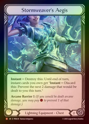 【CF】【EN】[Lightning] 操嵐の加護/Stormweaver's Aegis [PEN239-M]